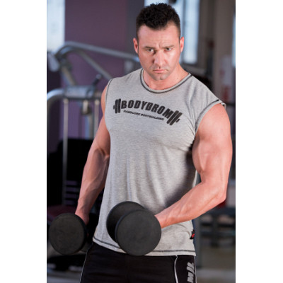 Bodydrom Fitness & Bodybuilding Sporcu T-Shirt Gri Kolsuz 001-03-BDT