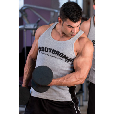 Bodydrom Fitness & Bodybuilding Sporcu Atleti Gri Renk Siyah Yan Panel 004-03-BDA